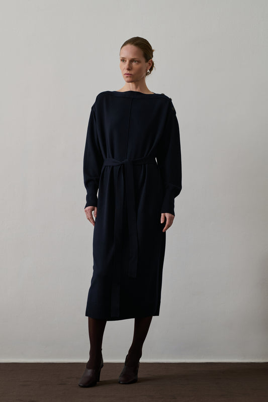 Robe Clea - Navy - Laine - Femme