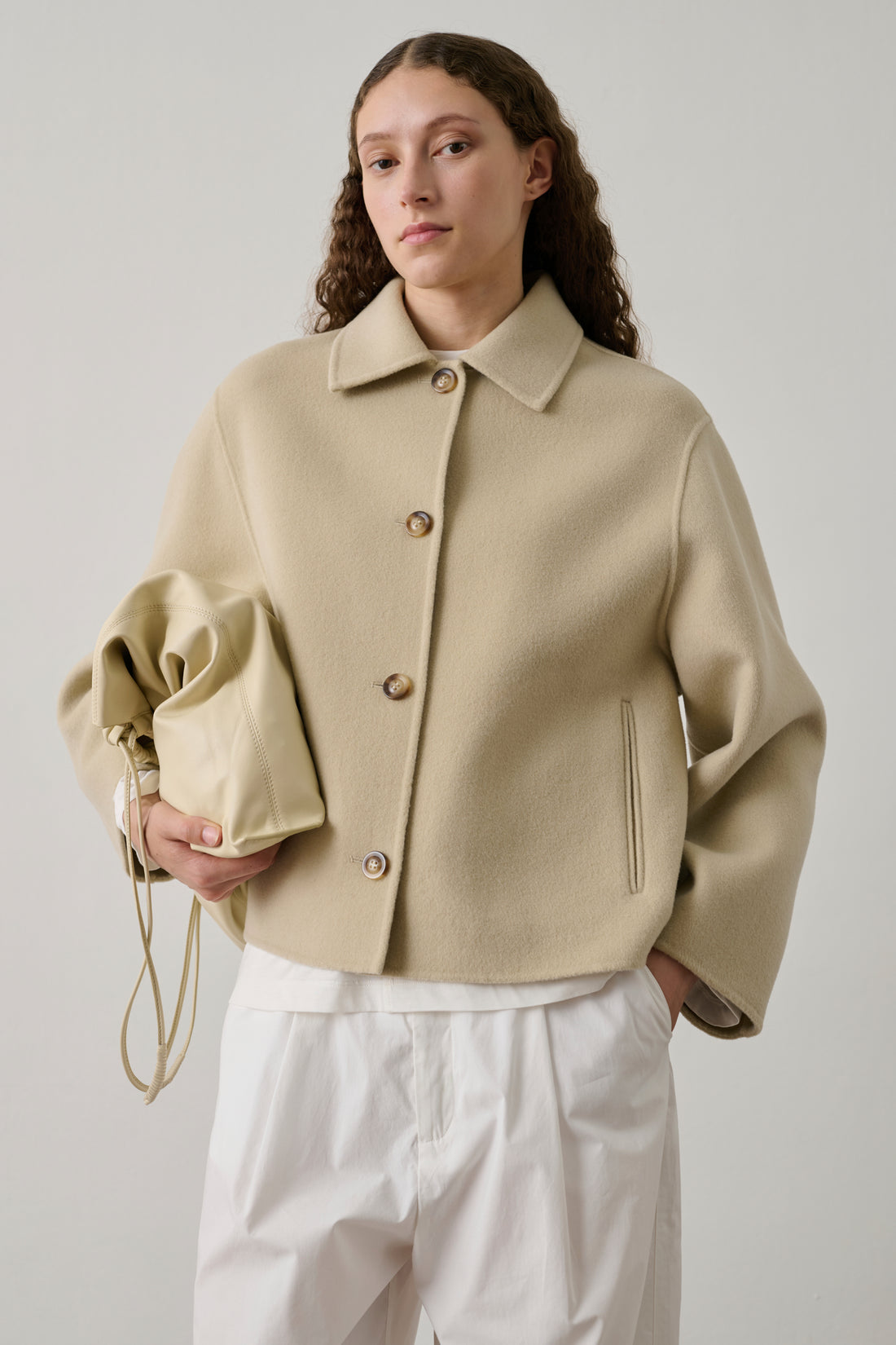 Manteau Gyoda - Craie - Double face - Femme